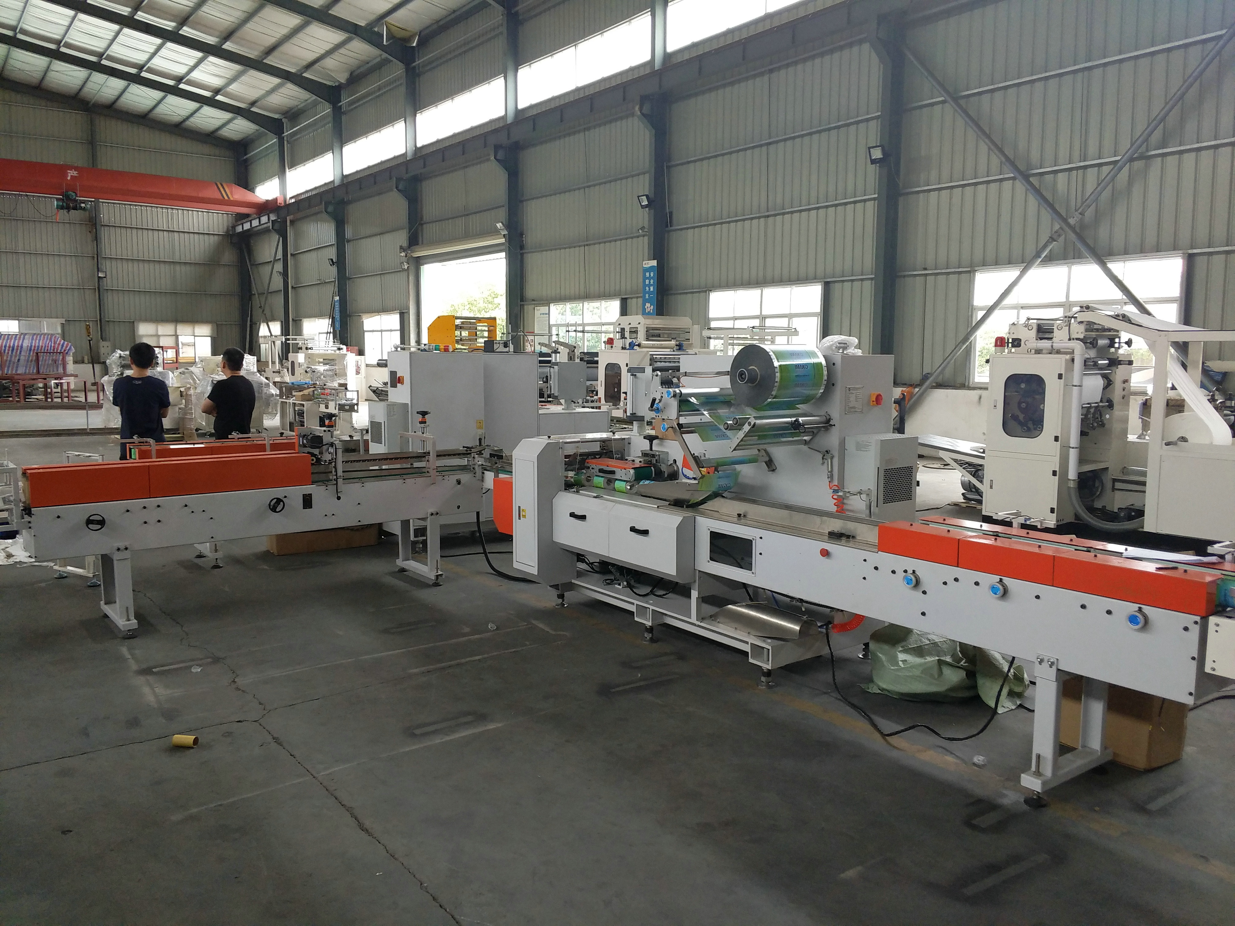 High Speed Color Glue Toilet Paper Single Roll Packing Production Line