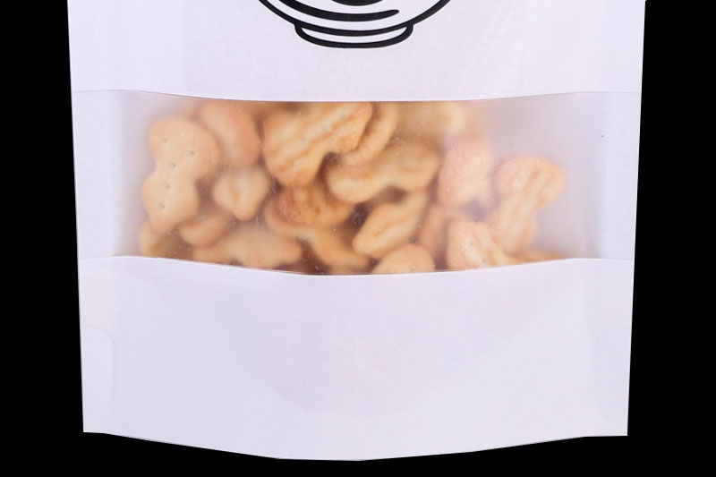 Kraft Paper Bags With Your Own Design And Window And Heat Seal And Zipper Top