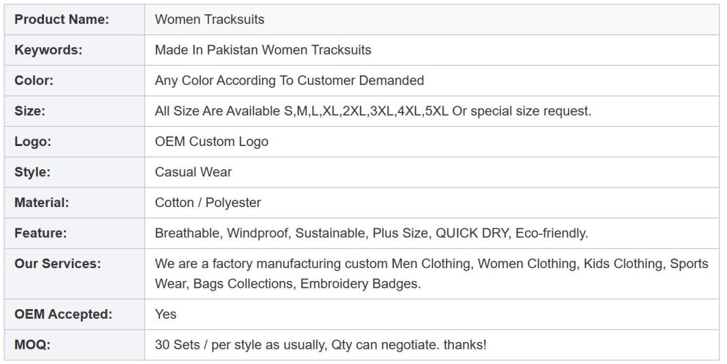 Hot Selling Women Tracksuit Slim Fit Women Tracksuit Made in Best Quality Women Tracksuit