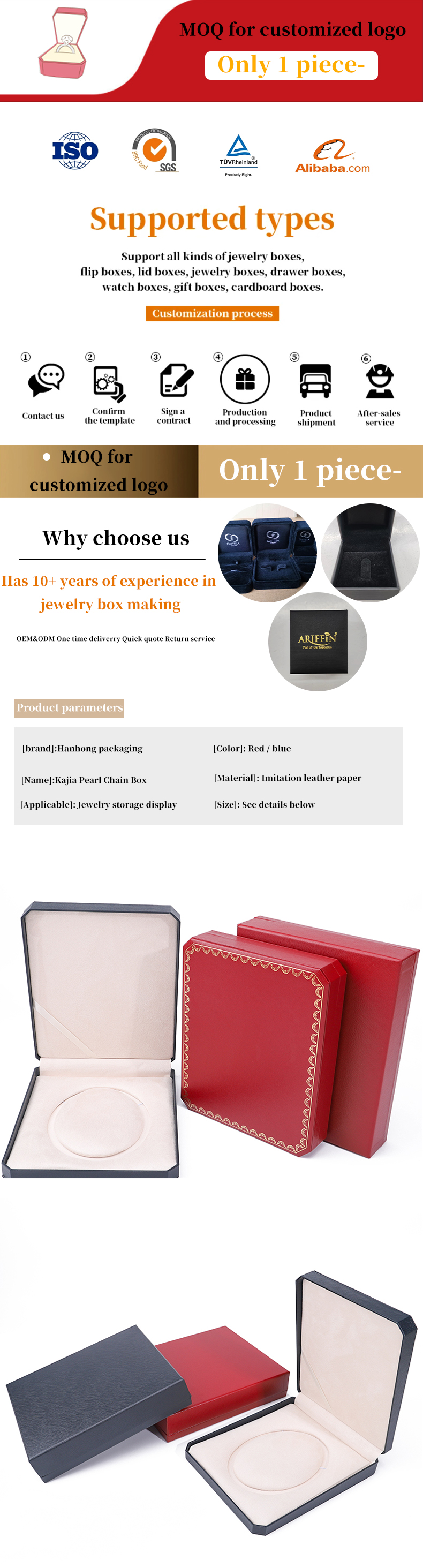 Custom Logo Square Paper Jewelry Box Packaging Luxury Style For Necklace