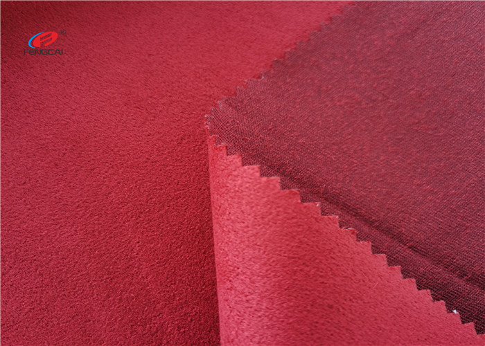 Upholstery Stretchy 100% Polyester Microsuede Fabric Weft Knitting