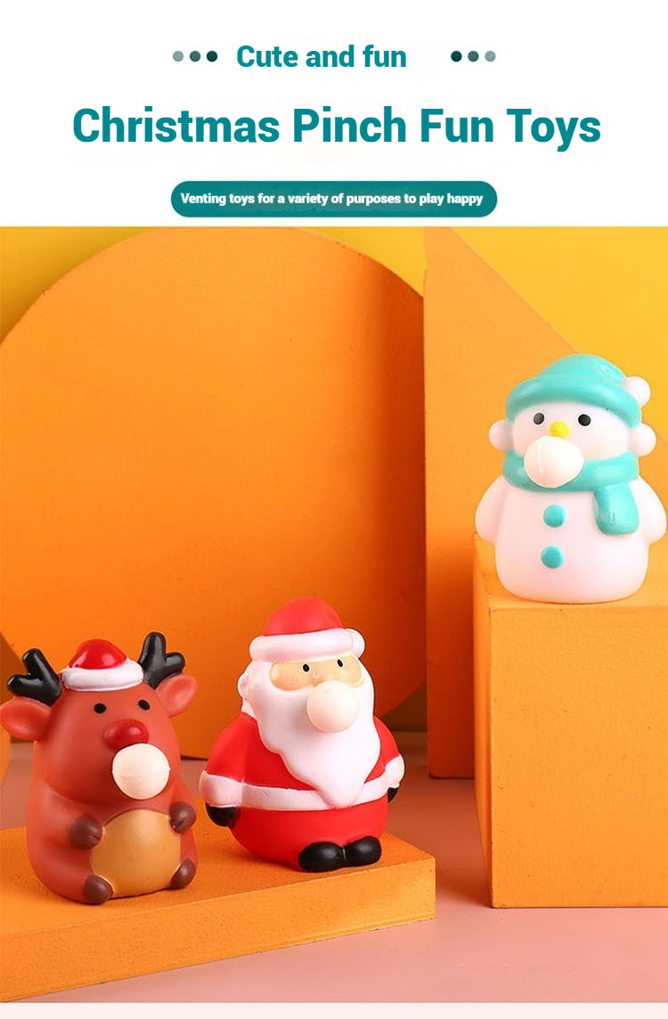 Children's Decompression Fidgets Toy Christmas Prank Bubble Blowing Venting Vinyl Toy for Relieving Stress by Squeezing