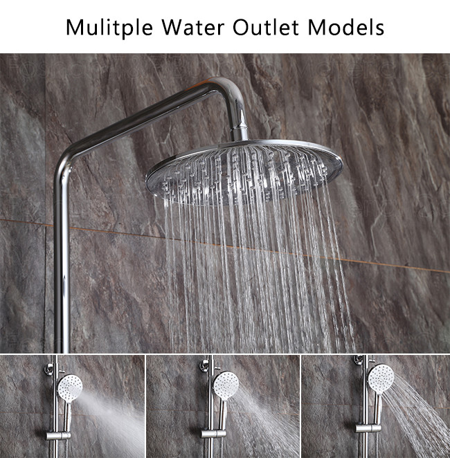 Bathroom Rain Mixer Shower Combo Set Temperature Control Rainfall Shower Unit
