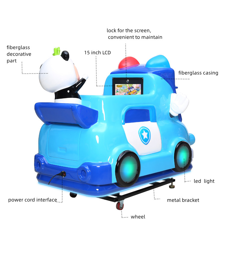 1 Player Entertainment Kiddie Car Ride With 15 Inch LCD Screen