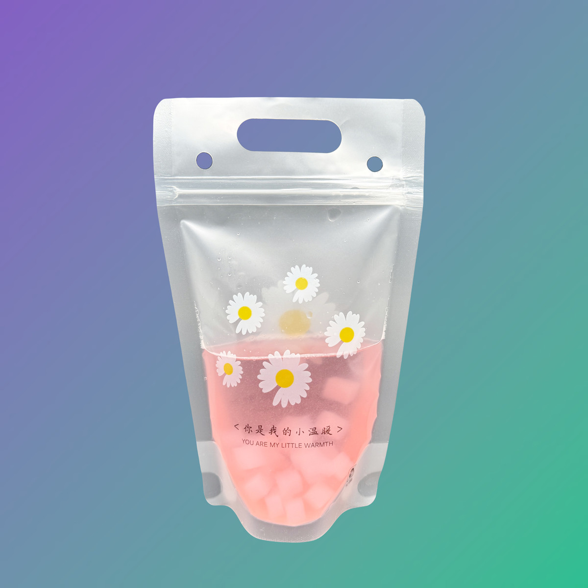 17 Oz Reclosable Zipper Smoothie Juice Stand Up Drink Pouches With Hanging Holes Straws And Funnel
