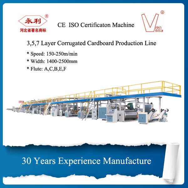 Efficient 3 Layers Corrugated Carton Production Line