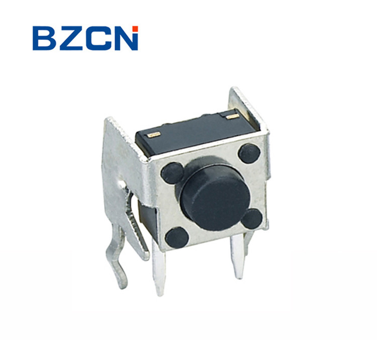 Through Hole Terminal Right Angle Tactile Switch Horizontal Push Metal Bracket