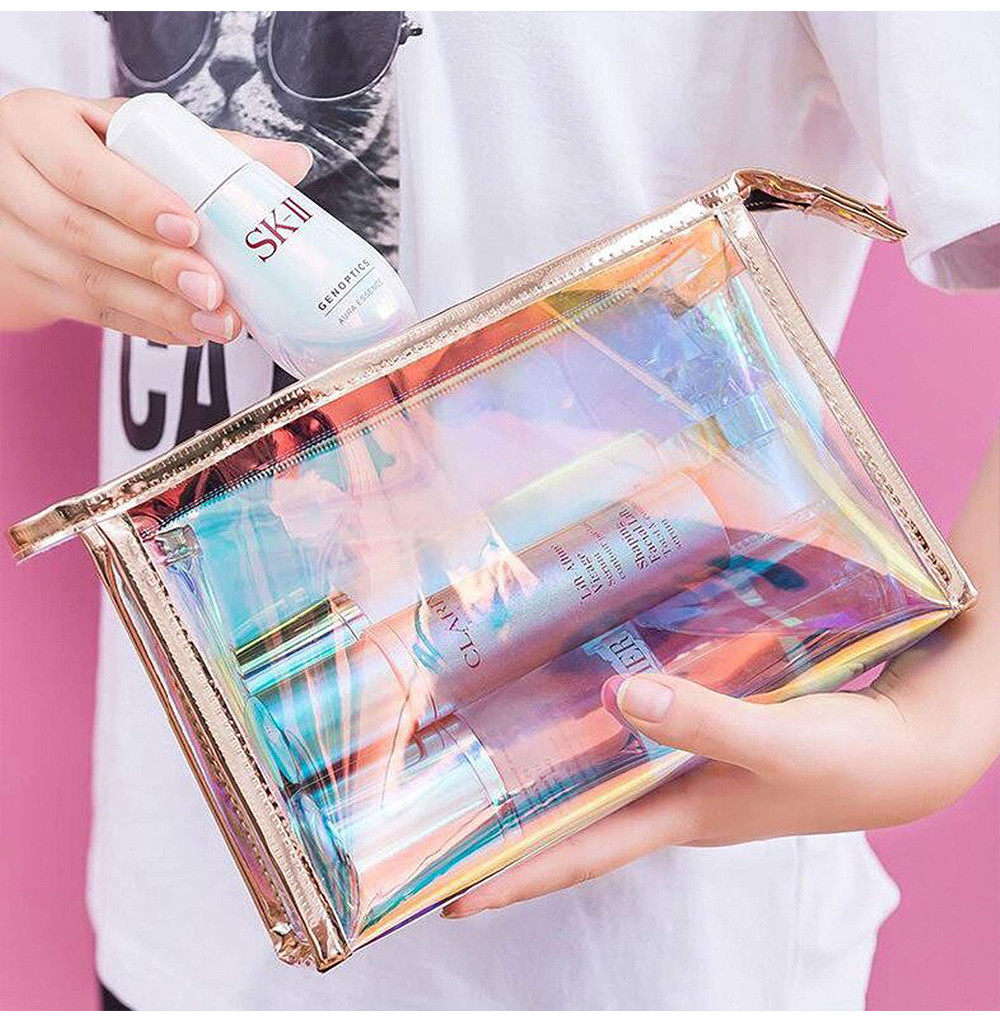Holographic Waterproof Travel Toiletry Organizer Bag For Girl