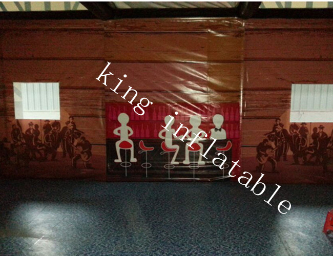 PVC Tarpaulin Weld Sealed Inflatable Buildings / Inflatable Bar For Party