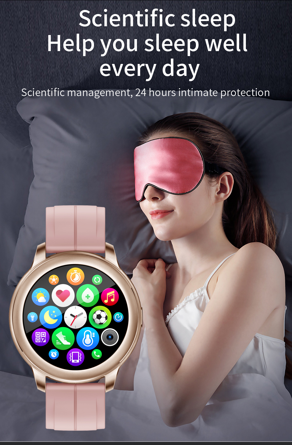 IP67 BLE Health Monitoring Smartwatch sleep tracker smart watch Android IOS CF22 240X240