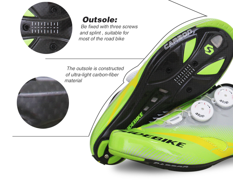 Men Carbon Fiber Cycling Shoes , Specialized Carbon Road Shoes Good Shock Absorption