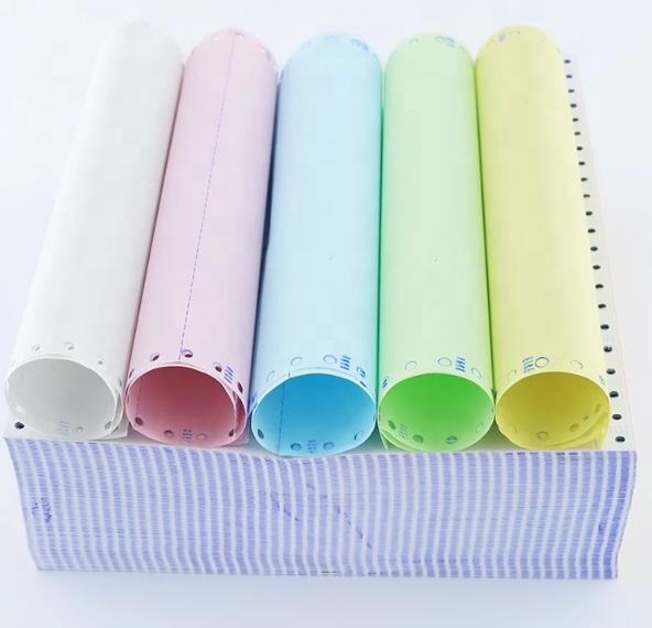 Double Side Coating 100%Virgin Wood Pulp No Carbon Paper White/Pink/Yellow/Blue/Green