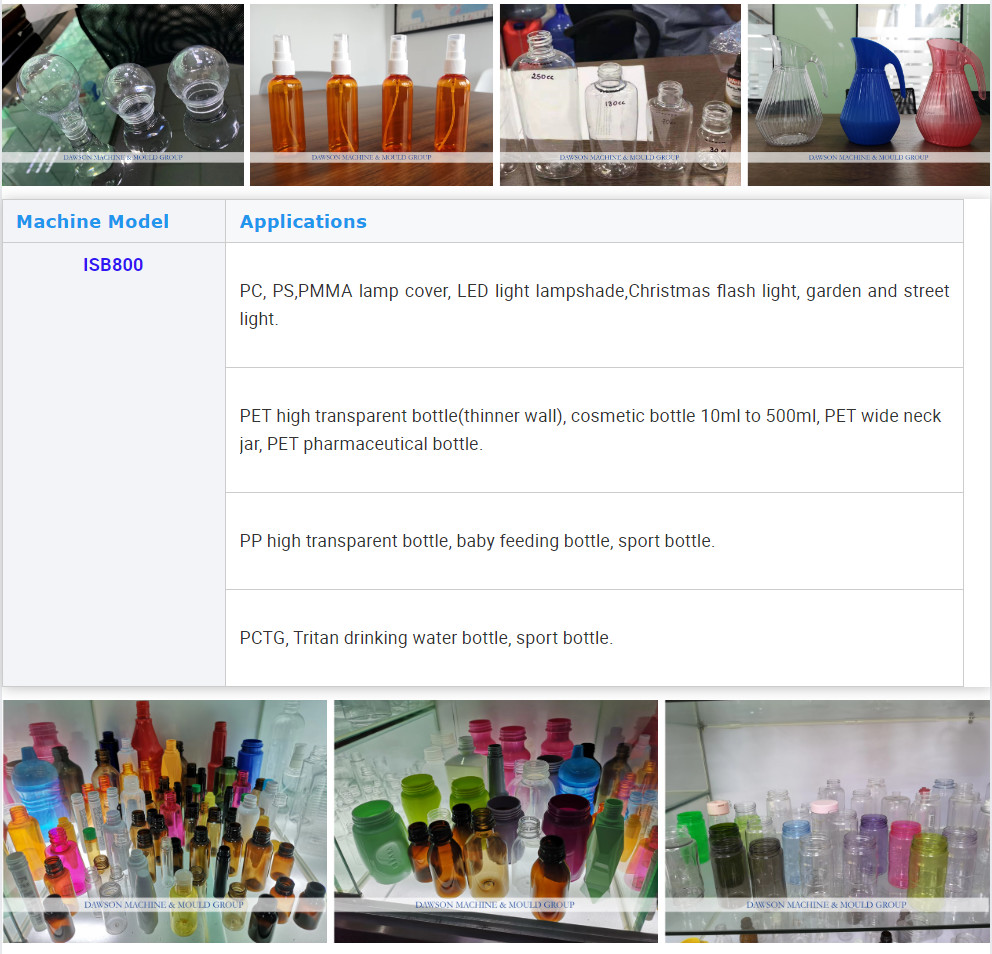 PET Glass Cup Injection Stretch Blow Molding Machine Popular Product PET Bottle For Pesticides