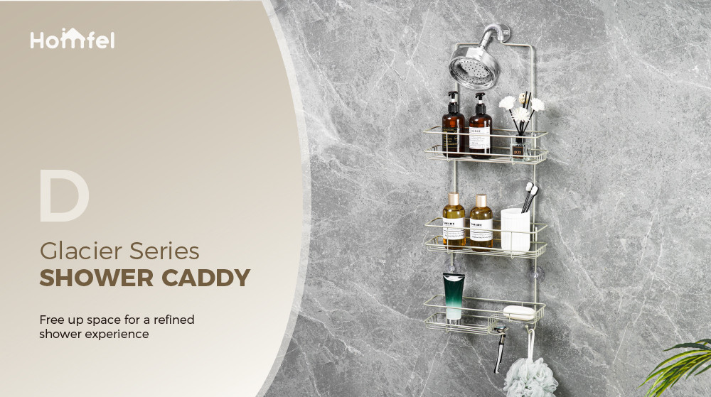 Bathroom Organizer Shower Caddy Hanging Shower Shelf for Inside Shower No Drilling Racks Over Showerhead BathROOM Rack