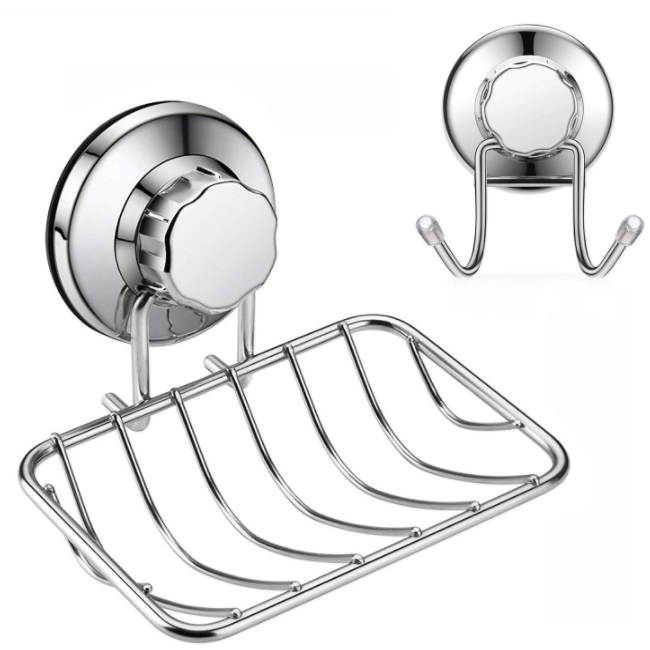 Kitchen Bathroom Soap Holder / Suction Soap Dish For Shower Custom Logo