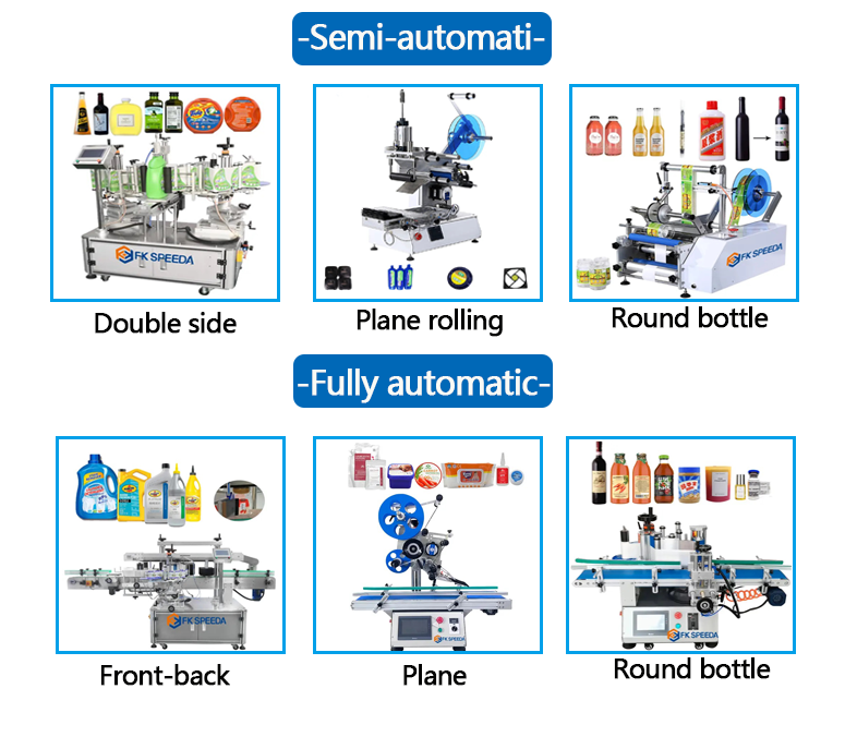 Electric Driven Desktop Semi Automatic Labeling Machine for Round Glass Plastic Bottle