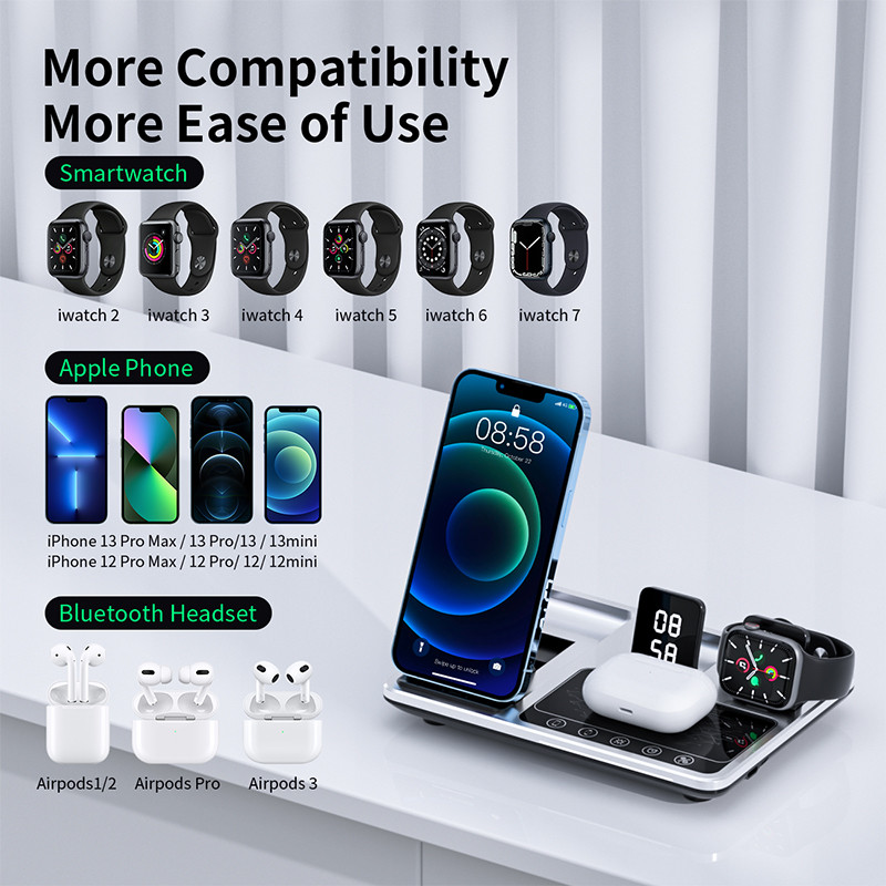 3 In 1 Magnetic Foldable Wireless Charger Print Logo and Fast charger