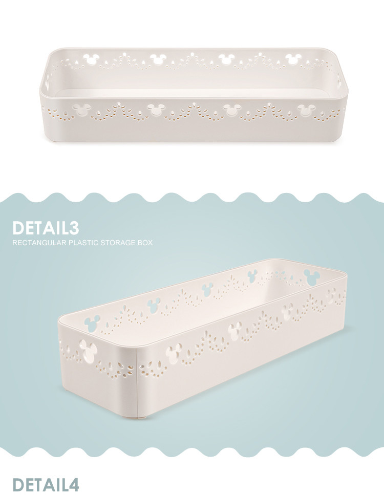 Reusable Mickey Mouse hollow-out pattern Plastic storage box