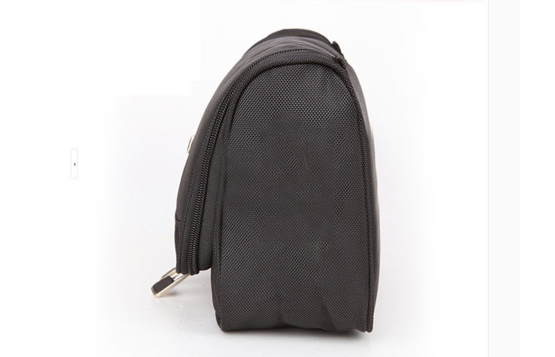 Polyester Surface Travel Organizer Bag Black Inner With Plastic Hook