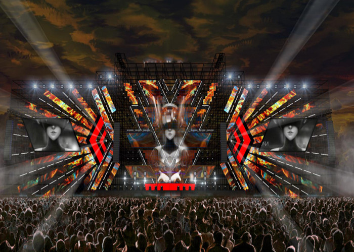 500x500mm P3 Outdoor Stage Led Screen Rental Full Color Ultra thin