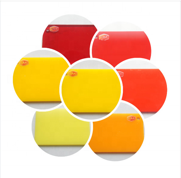 Beautiful Bright Water Resistance 8mm Flexible Cast Colored Acrylic Sheet