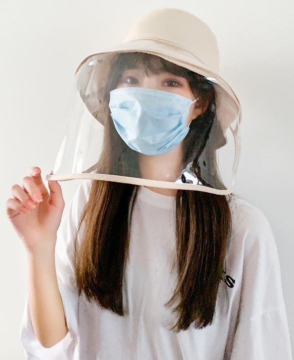 2020 New Faceshield FIsherman Cap Outdoor Anti Droplets Protective Hat Transparent Full Face Shield Hat