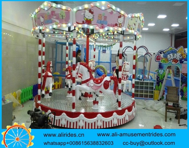 amusement park games Indoor Kiddie Carousel for Sale