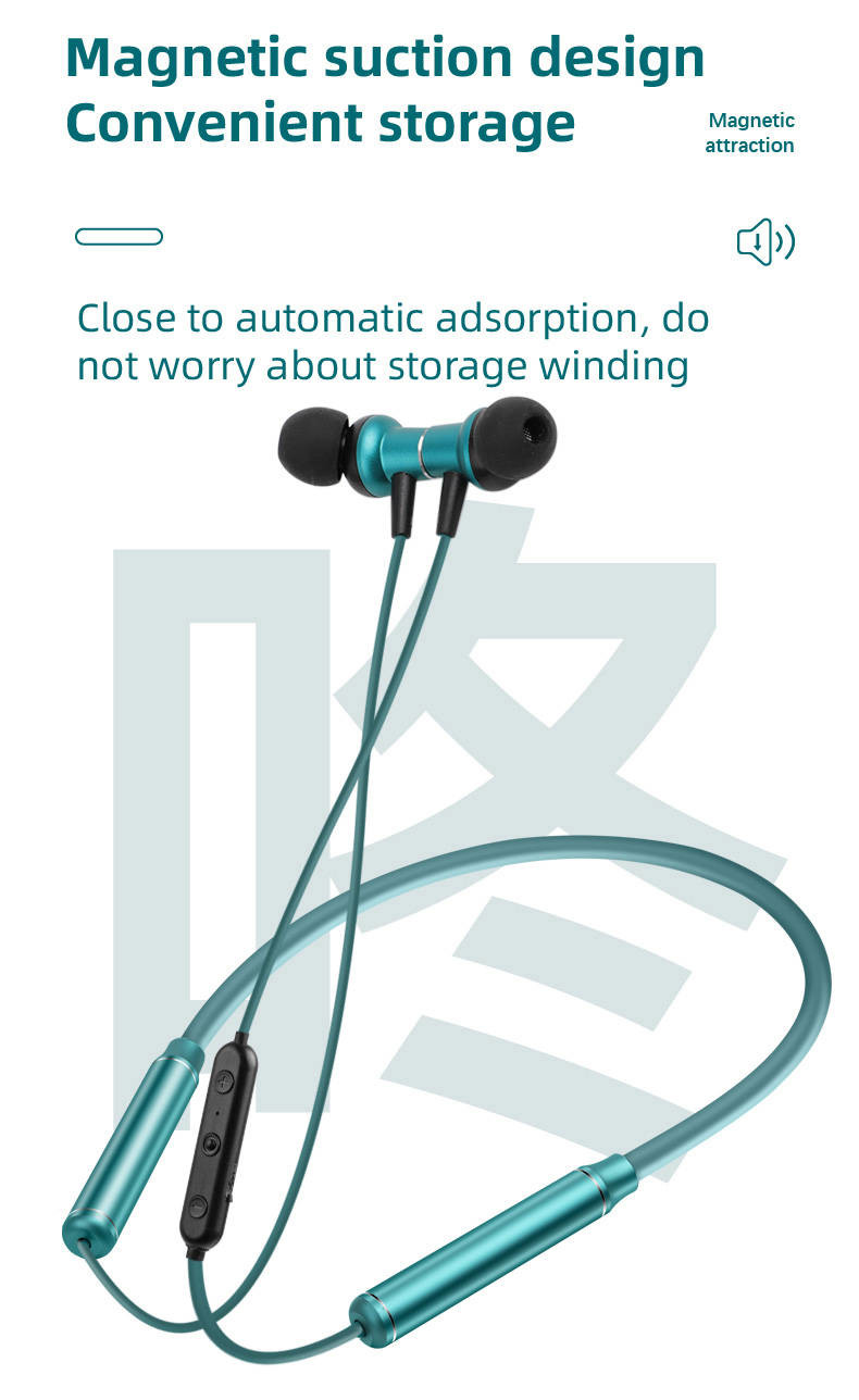 Wireless Bluetooth Neckband Earbuds HD Stereo Sound Noise Canceling Headset