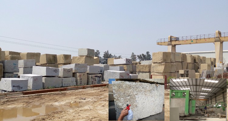 China Cheap White Wave Granite Slabs 3cm natural stone slab