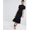 Buy cheap OEM hot sale popper detail and pep hem midi dress from wholesalers