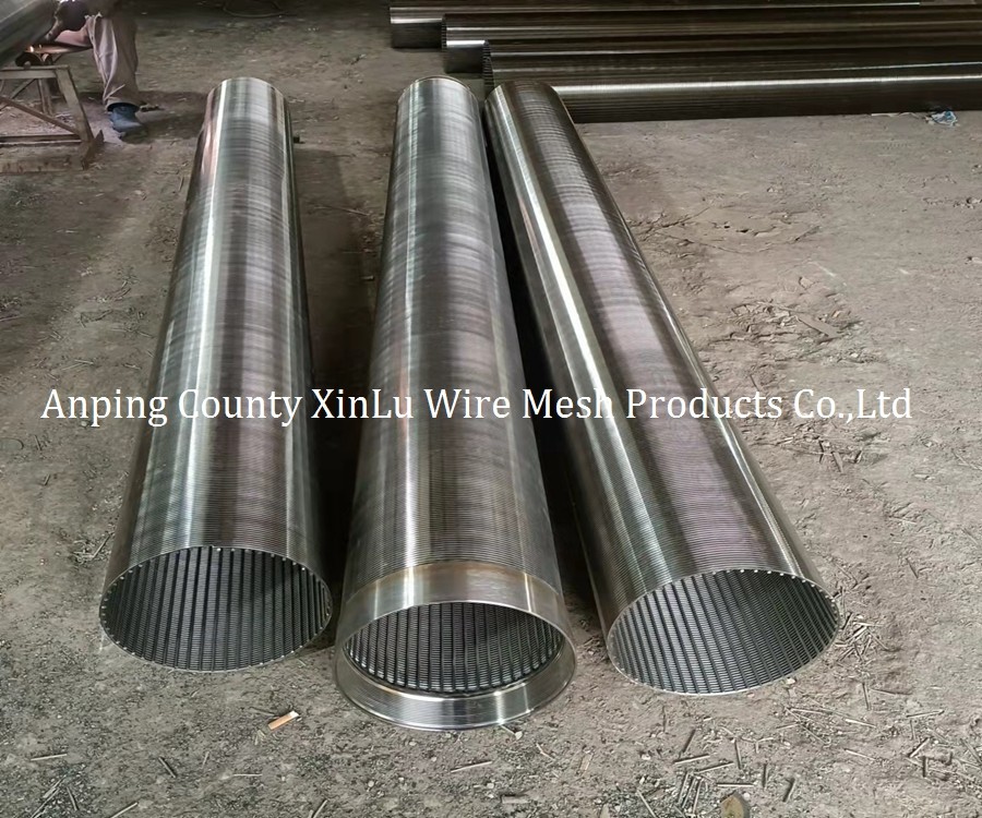 Wedge Wire Screen Tube/pipe Johnson Screen Mesh with V Wire Support in Round Wire Shape