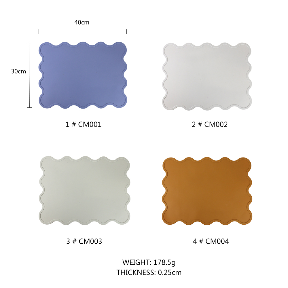 BPA Free Waterproof Kids Silicone Placemat Non Slip Reusable table mat For Baby Feeding