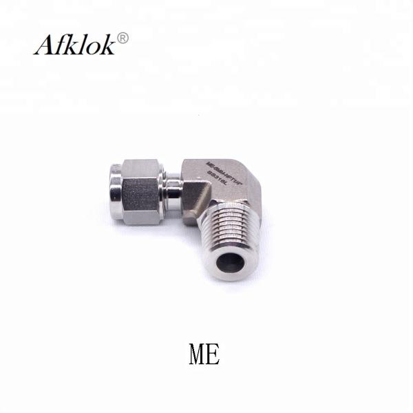 Stainless Steel 316 Male and Ferrule Elbow Tube Tittings