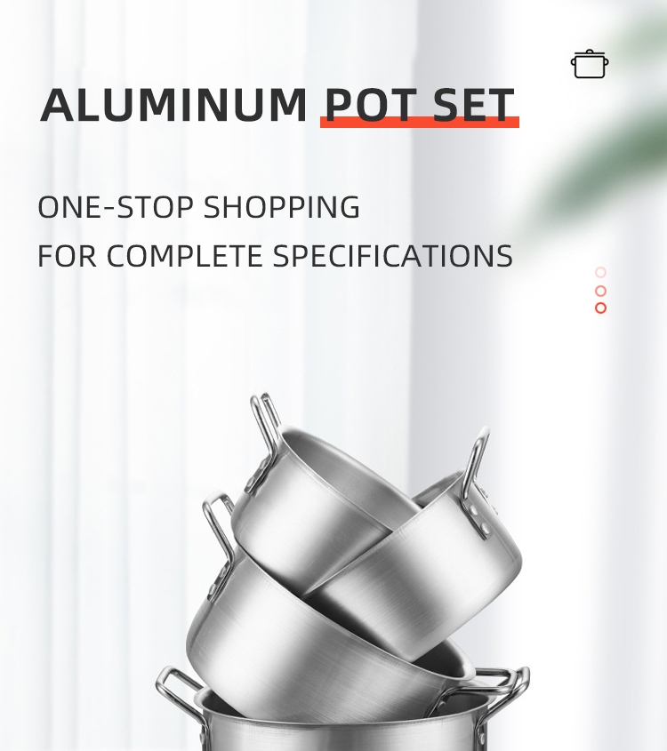 Hot Sale Restaurant Soup Pot Aluminum Cookware Stock Pots Cooking Ware Set Aluminum Cooking Pot Set