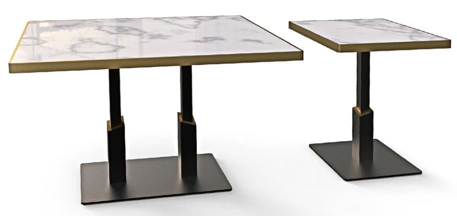 Square / Rectangle Counter Height Table Base Sandy Texture Bar Table legs For Restaurant