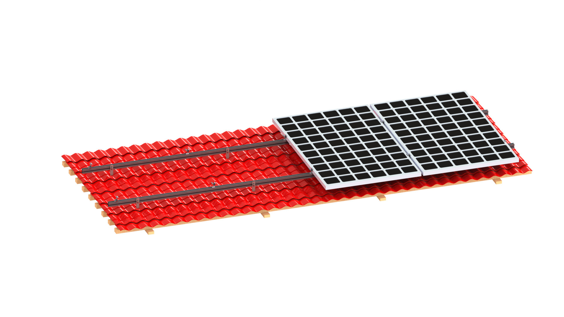 Side Photovoltaic Tile Hook Solar Mounting , AL6005 Solar Tile Mount