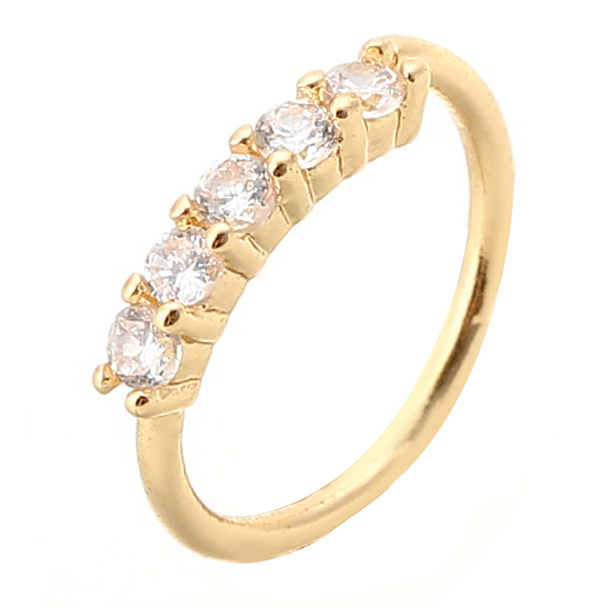 Shellhard Trendy 5 Crystals Nose Ring Vintage Rhinestone Stainless Steel Nose Hoop Ring For Women Femme Jewelry