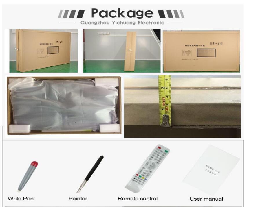 75 inch Support Prototype LCD Display Interactive Touch Screen Panel