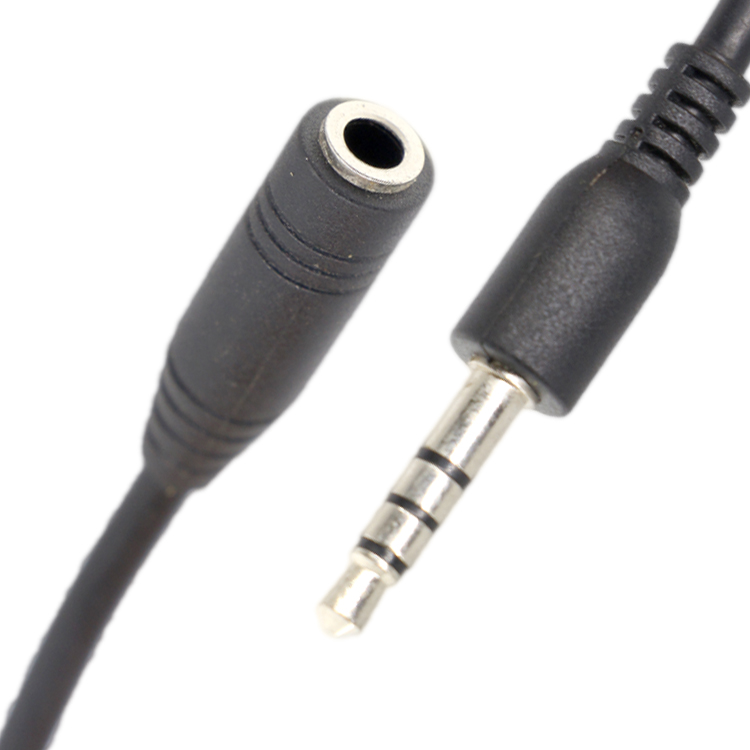 Short 10cm 3.5mm Jack TRRS Male To 3.5mm Jack TRRS Female Stereo Aux Audio Extension Cable