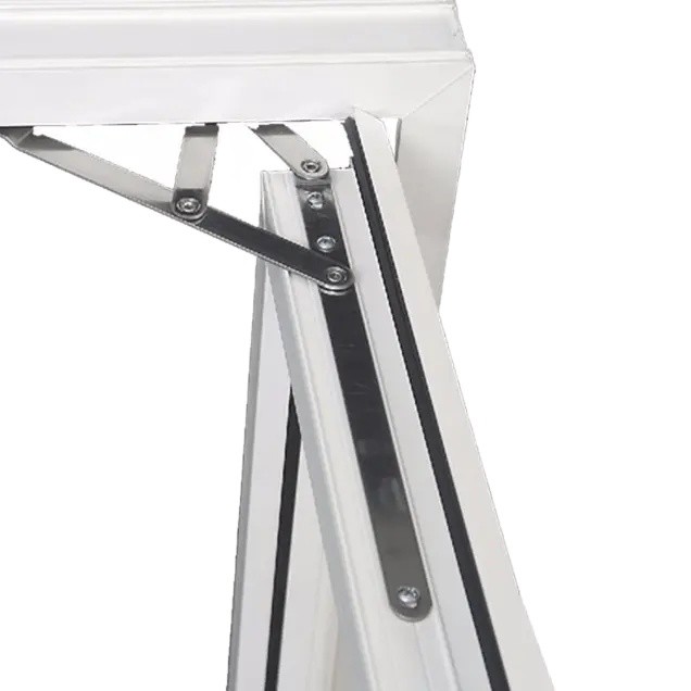 Pvc / Upvc Glass Casement Window European Style Double Glazed Casement Window