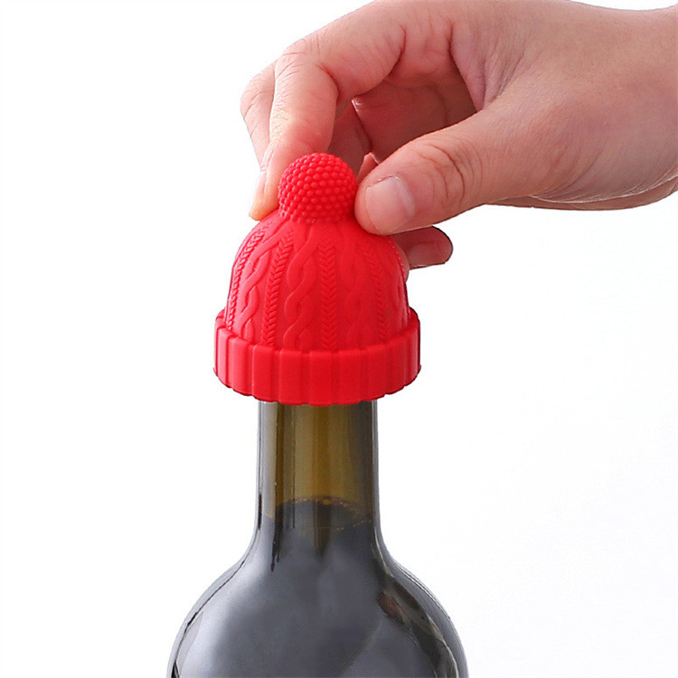 Funny And Reusable Silicone Wine Bottle Stopper Beer Caps Stoppers Bottle Sealer Cute Wine Accessories Kitchen Gadgets