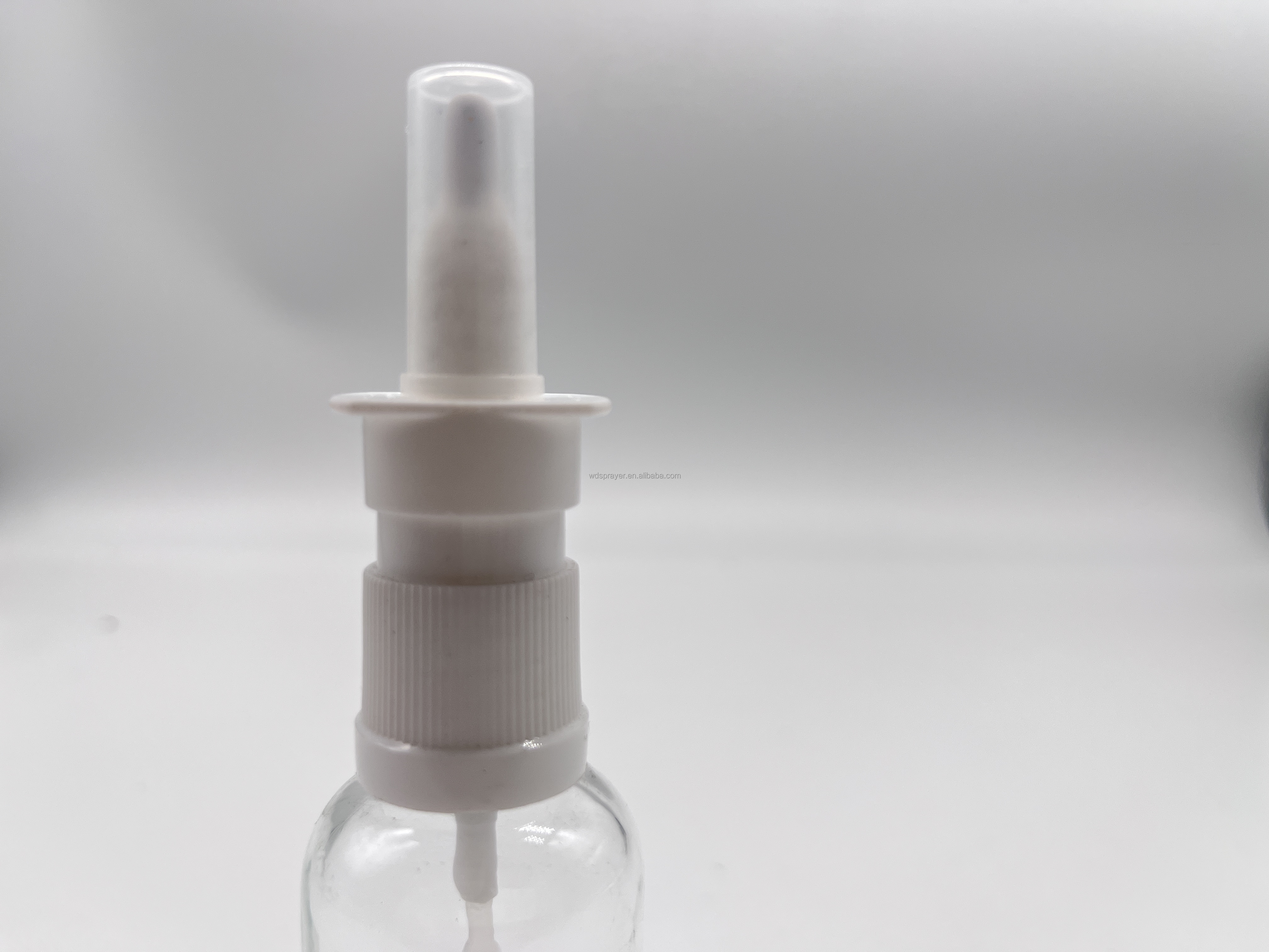 Customized Logo Printing Nasal Spray Pump 18/410 18/415 With Shiny Silver / Gold Collar