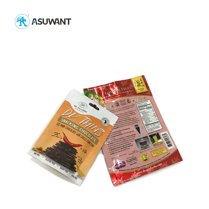 Gravure Printing Resealable Plastic Zipper Bags MOPP Aluminum Foil Food Bag