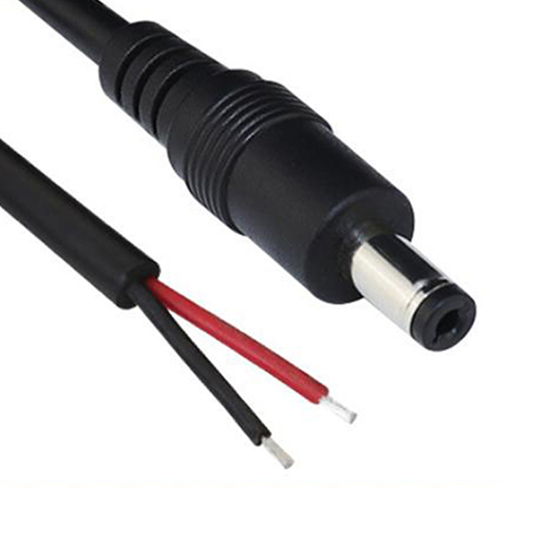 Male Female 5.5x2.1mm 5.5x2.5mm 3.5x1.35mm DC Plug Jack Socket to Open Bare Pigtail Wires End Cable for LED CCTV Security Camera