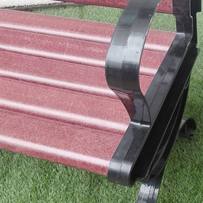 Street Garden Park 1500mm WPC Wood Cast Iron Bench