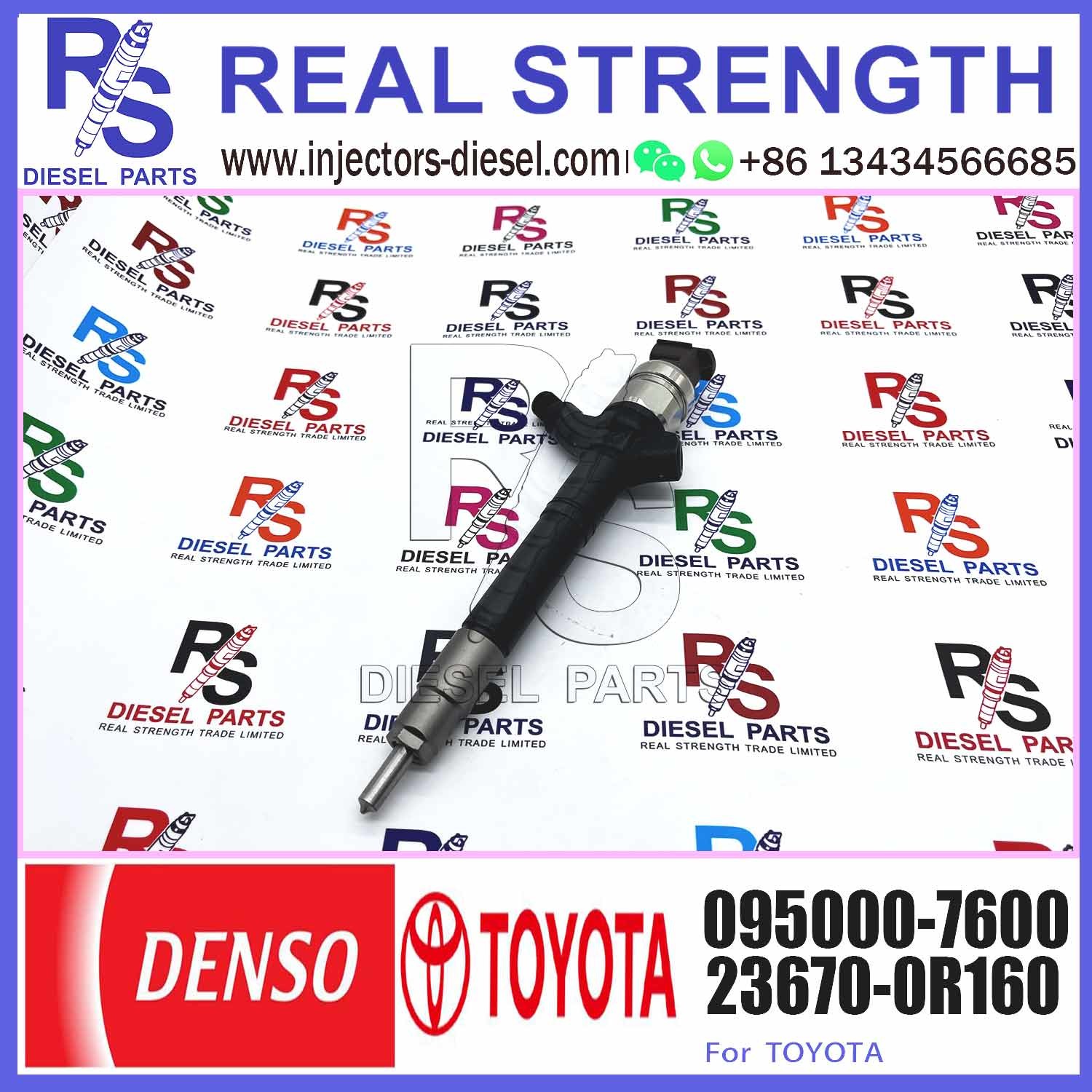 Injector Nozzle 23670-0R160 095000-7600 Injector For Toyota 2AD-FTV Avensis Common Rail Injector 23670-0R160 095000-7600