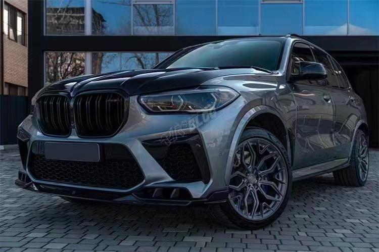 Auto Parts for BMW X5M F95 Carbon Fiber Body Kit X5M F95 Upgraded LD-style Front Shovel Diffuser Spoiler Body Kit