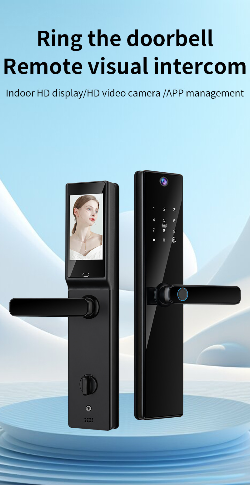 Smart Home Wifi Camera Tuya APP Intercom Viewer Smart Digital Door Lock Biometric Fingerprint