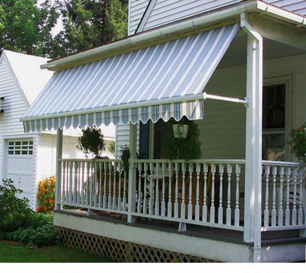 Outdoor Aluminium Retractable Window Awnings Heavy Duty Drop Arm Folding Window Awnings