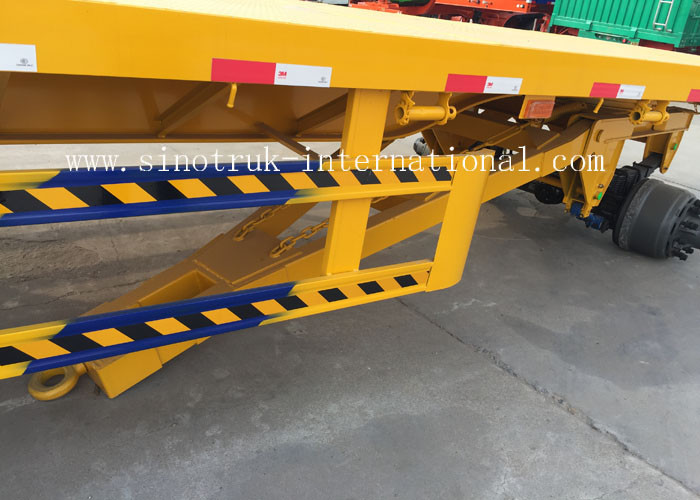 12500*2500mm Flatbed Full Trailer Truck 28T JOST Landing Gear